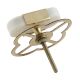 White Oval Golden Stone Dresser Knobs